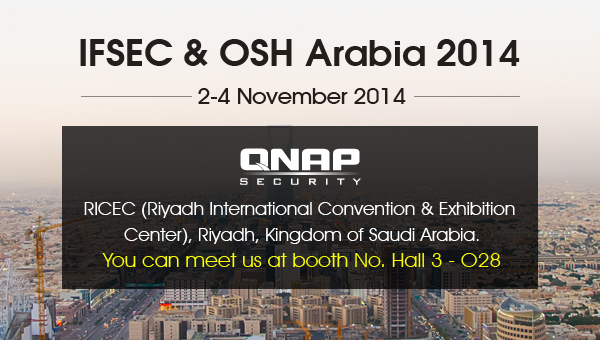 Visit QNAP Security at IFSEC & OSH Arabia 2014