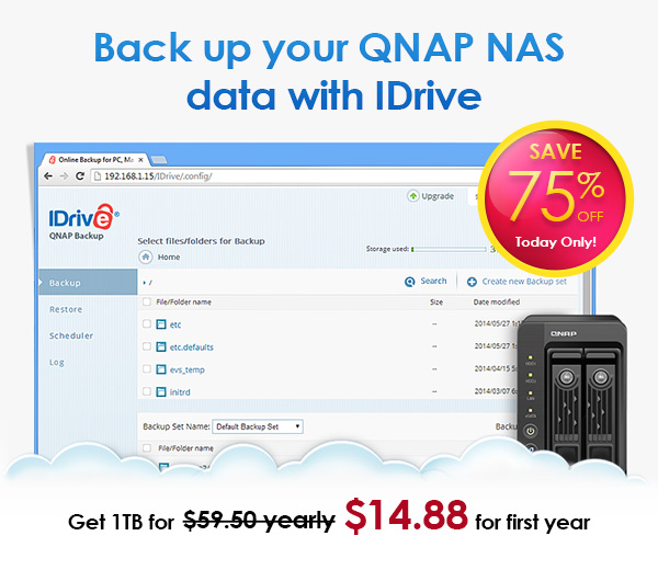 Back up your QNAP NAS data with IDrive