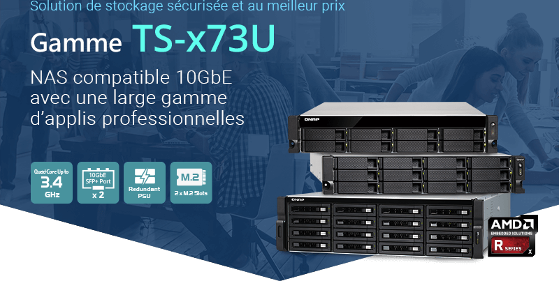 NAS compatible 10GbE avec une large gamme d’applis professionnelles