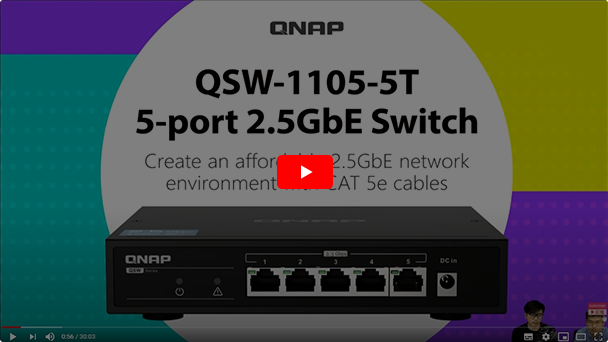 QSW-1105-5T  Uppgradera nätverket direkt till 2.5GbE-anslutning
