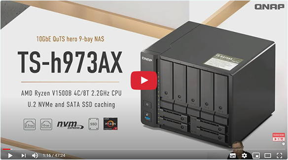 QNAP TS-h973AX | QuTS hero NAS with U.2 NVMe SSDs and 10GbE/2.5GbE  connectivity